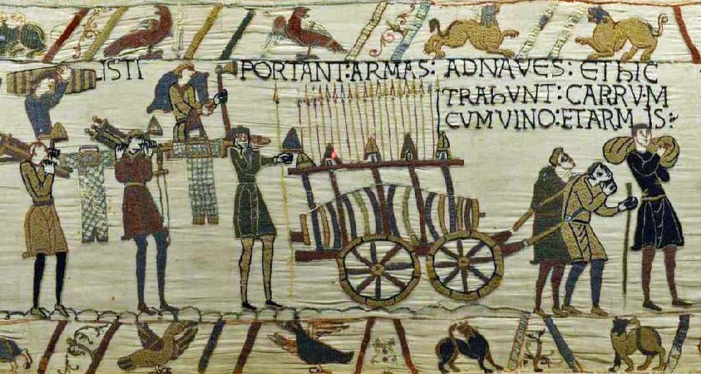 Гобелен из Байё, одиннадцатый век, фрагмент Гобелен из Байё, одиннадцатый век, фрагмент